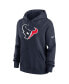 Women's Navy Houston Texans Club Fleece Pullover Hoodie