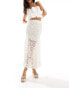 Фото #1 товара & Other Stories crochet knit maxi skirt in off white