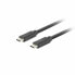 USB-C Cable Lanberg CA-CMCM-32CU-0005-BK Black 50 cm