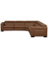 Фото #5 товара Rinan 125" 5-Pc. Leather Sectional with 2 Power Recliners, Created for Macy's