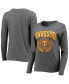 ფოტო #2 პროდუქტის Women's Heathered Charcoal Tennessee Volunteers University Laurels Long Sleeve T-shirt