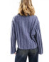 Weekday Fiona chunky knit jumper in dusty blue melange