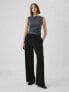 Фото #1 товара Wide-Leg Seamed Pull-On Pants