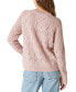 Фото #2 товара Women's Shine Cable Knit Crewneck Sweater