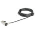 Фото #1 товара StarTech.com 6ft (2m) Laptop Cable Lock - 4-Digit Combination Laptop/Desktop Security Cable Lock for Wedge Slot Computers - Anti-Theft Vinyl-Coated Steel Combo Cable Lock - Portable - 2.043 m - Noble - Combination lock - Zinc steel - Black - Silver