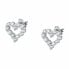 Romantic silver heart shaped earrings Tesori SAIW130