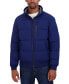 Men's Zip-Front Bomber Jacket with Faux Fur Hood