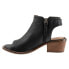 Softwalk Novara S2314-004 Womens Black Wide Leather Heeled Sandals Boots 6.5