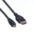 ROLINE HDMI High Speed Cable + Ethernet - A - D - M/M 2 m - 2 m - HDMI Type A (Standard) - HDMI Type A (Standard) - Audio Return Channel (ARC) - Black