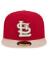 Фото #4 товара Men's Red St. Louis Cardinals Canvas A-Frame 59FIFTY Fitted Hat