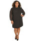 ფოტო #1 პროდუქტის Plus Size Layered-Look Shift Dress