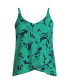 Фото #2 товара Plus Size Chlorine Resistant Tulip Hem Tankini Swimsuit Top