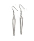 ფოტო #2 პროდუქტის Stainless Steel Polished Twisted Rectangle Dangle Earrings