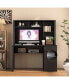 Multi-functional Home Office Work Desk with Storage, Charger, and Lockable Drawer