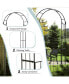 Фото #9 товара Garden Arch Arbor Trellis with Gate 7.5 ft Patio Archway Pergola for Wedding