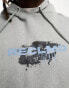 Фото #6 товара Reclaimed Vintage unisex out of focus graphic hoodie in washed grey