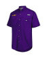 Фото #3 товара Men's Purple LSU Tigers Bonehead Button-Up Shirt