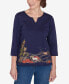 ფოტო #1 პროდუქტის Classic Farmhouse Scenic Keyhole Neck Top