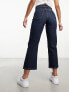 ASOS DESIGN cropped comfort stretch straight leg jeans in rinse wash