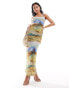 Фото #1 товара ASOS DESIGN square neck cami maxi dress in landscape print