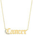 ფოტო #1 პროდუქტის Diamond Accent Zodiac Name 18" Pendant Necklace in Sterling Silver or 14k Gold-Plated Sterling Silver