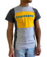 Фото #1 товара Men's Heathered Gray Los Angeles Chargers Split T-shirt