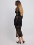 Фото #5 товара NA-KD knitted panelled midi dress in black