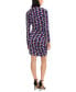 Фото #2 товара Women's Side-Ruched Printed Jersey Dress