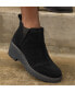 ფოტო #15 პროდუქტის Women's Maude Round Toe Lug Sole Wedge Booties