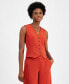 ფოტო #1 პროდუქტის Women's Crepe Button-Front V-Neck Vest