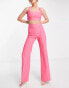 Фото #1 товара Vesper wide leg trouser co-ord in pink