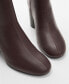 ფოტო #4 პროდუქტის Women's Round-Toe Heeled Ankle Boots