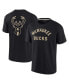 Фото #1 товара Men's and Women's Black Milwaukee Bucks Super Soft T-shirt