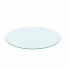 Фото #1 товара Round Tempered Glass Table Top Clear Glass