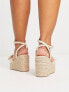 Фото #2 товара ASOS DESIGN Wide Fit Trisha bow detail espadrille wedges in natural fabrication