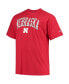 Фото #3 товара Men's Scarlet Nebraska Huskers Big and Tall Arch Over Wordmark T-shirt