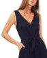 ფოტო #1 პროდუქტის Women's Sleeveless V-Neck Tie-Waist Jumpsuit