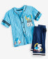 ფოტო #4 პროდუქტის Big Boys Logo Baseball Shirt & Shorts Set