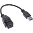 Фото #1 товара InLine USB 3.2 Gen1 adapter cable - USB A male / Keystone female - 0.2m