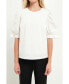 Фото #1 товара Women's Bow Banded Puff Sleeve Blouse