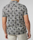 Men's Checkerboard Paisley Print Short Sleeve Shirt