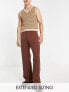 Фото #1 товара ASOS DESIGN smart flared trousers in brown