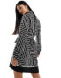 New Look mini shirt dress in black pattern