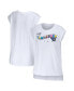 Фото #1 товара Women's White Tennessee Titans Greetings From Muscle T-shirt