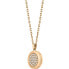 Колье Hugo Boss Bronze Medallion Crystal clear, pink gold - фото #1