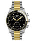 ფოტო #1 პროდუქტის Men's Swiss Chronograph PRS 516 Two-Tone Stainless Steel Bracelet Watch 40mm