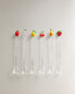 Pack of glass fruit dessert spoons (pack of 6)