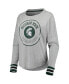 Women's Heathered Gray Michigan State Spartans Andy Long Sleeve T-shirt