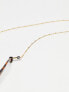 ASOS DESIGN sunglasses chain with dot dash design in gold tone