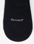 GANT 2 pack invisible logo socks in black